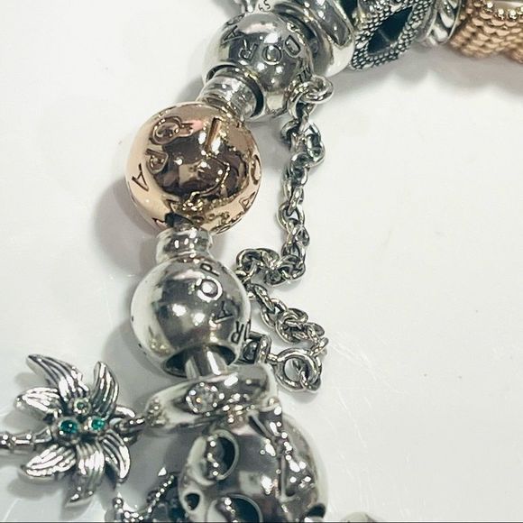 NWT Authentic PANDORA “Boss Babe” Themed Multi Charm Bracelet Rose Gold/Silver - Picture 8 of 15